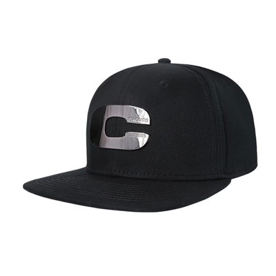 Atmungsaktive Baumwoll-Snapback-Kappen mit flachem Visor