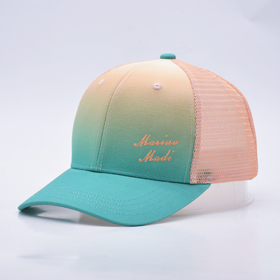 Fabrikpreis Sechs-Panel-Konstruktion Trucker Baseballkappe Passt die Stofffarbe