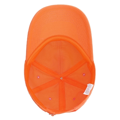 Großhandel 6 Panel geschwungene Baseballkappe Unisex Orange Sprot Hüte