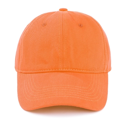 Großhandel 6 Panel geschwungene Baseballkappe Unisex Orange Sprot Hüte
