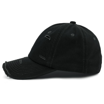 Heiss verkaufte 6 Panel Baseballkappe Cool schwarze Sportmütze Unisex
