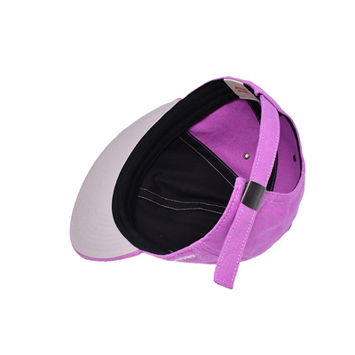 Customized Pink 6 Panel Snapback Cap mit flachem Visor und 3D-Brädern Logo
