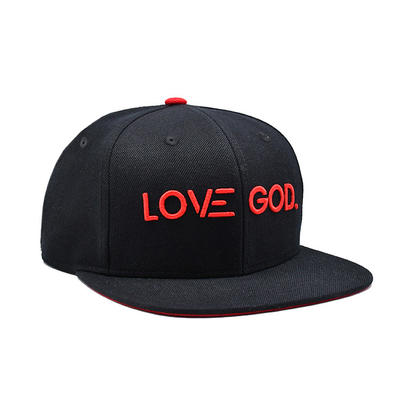 Snapback-Hut in verstellbaren Größen mit 3D-Brädern Logo und Innenbanddruck Gewebtes Etikett