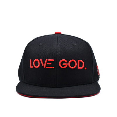 Snapback-Hut in verstellbaren Größen mit 3D-Brädern Logo und Innenbanddruck Gewebtes Etikett