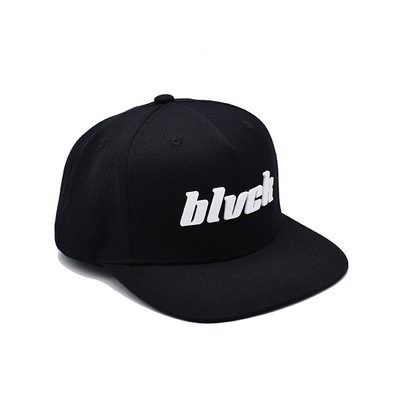 Custom Gummi-Patch Flat-Rim Unisex Snapback-Hüte mit Stick Logo