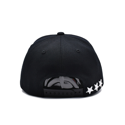 Custom Gummi-Patch Flat-Rim Unisex Snapback-Hüte mit Stick Logo