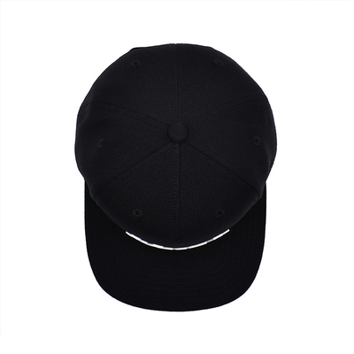 Custom Gummi-Patch Flat-Rim Unisex Snapback-Hüte mit Stick Logo