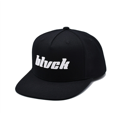 Custom Gummi-Patch Flat-Rim Unisex Snapback-Hüte mit Stick Logo