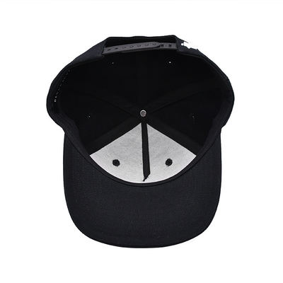 Custom Gummi-Patch Flat-Rim Unisex Snapback-Hüte mit Stick Logo