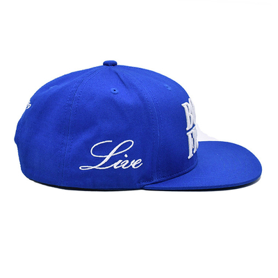 Atemberaubende Flachkante Snapback-Hütte mit benutzerdefiniertem Sticklogo