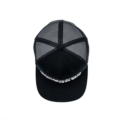 Broderierte Trucker Cap / Snapback Trucker Cap mit Plastik Snapback und benutzerdefiniertes Logo