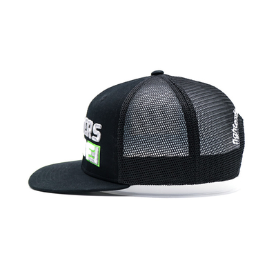 Broderierte Trucker Cap / Snapback Trucker Cap mit Plastik Snapback und benutzerdefiniertes Logo