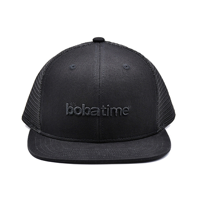Atemberaubende Baumwolle 6 Panel Unisex Trucker Cap mit gesticktem Logo und gewebtem Etikett