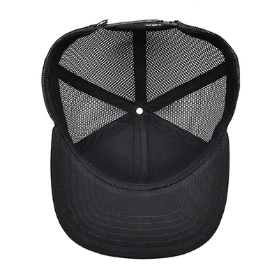 Atemberaubende Baumwolle 6 Panel Unisex Trucker Cap mit gesticktem Logo und gewebtem Etikett