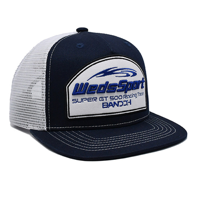 Gebaute Profil Trucker Cap mit Plastik Snapback und Stick Logo