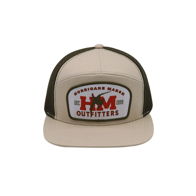 Unisex-Baumwoll-Trucker-Mütze mit flachem Visor und Snapback-Pflaster mit Stickfläche