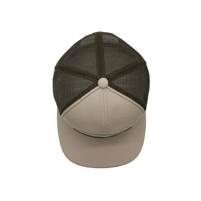Unisex-Baumwoll-Trucker-Mütze mit flachem Visor und Snapback-Pflaster mit Stickfläche