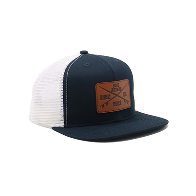 Geschneiderte Broderierte Augenlider 6 Panel Trucker Cap mit vorgebogenen Visor