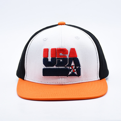 Custom Broderierte Flachkante Snapback-Hüte mit schwarzen oder angepassten Farben