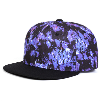 Unisex Purpur Starry Sky Printing Hip-Hop Hüte Mode Frühling Herbst Outdoor Verstellbare Casual Snapback Hüte