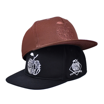 Custom Broderie Logo geschlossener Rücken Snapback Kappen Hochwertige Sport 6 Panel Snapback Hüte