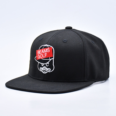 Custom Embroidery Logo 6 Panel Snapback Hut Kappe Hochwertige Großhandel Baumwolle Männer Flat Bill Gorras Snapback Hüte