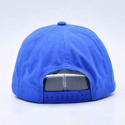 Hochwertiges, maßgeschneidertes Snapback-Mütze Blau unstrukturiert 5 Panels flacher Rand Outdoor Soft Hip Hop Hüte für Männer