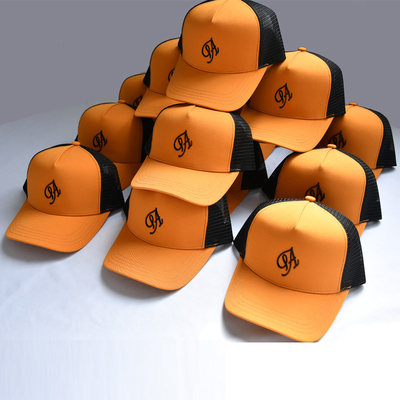 3D-gebrauchte Trucker-Kappen mit Premium-Baumwoll-Schweißband