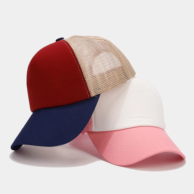 Oem Hochwertige Großhandel Mesh Trucker Cap 5 Panel Plain Rücken Trucker Hut Custom Gorras Mesh Hüte
