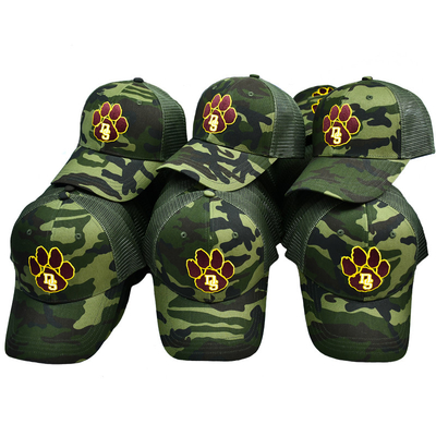 Grüne Masche Trucker Hut Custom 6 Panel Gorra Trucker Kappe mit Stick Logo