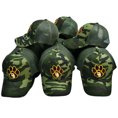 Grüne Masche Trucker Hut Custom 6 Panel Gorra Trucker Kappe mit Stick Logo