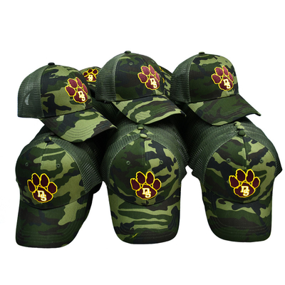 Grüne Masche Trucker Hut Custom 6 Panel Gorra Trucker Kappe mit Stick Logo