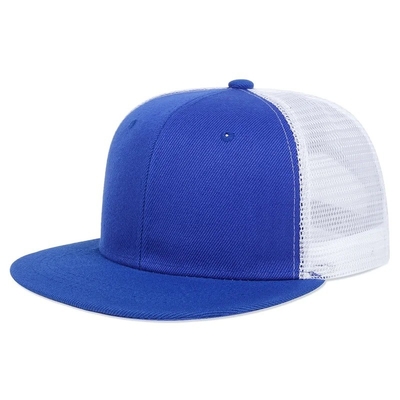 Holz, einfache 6-Panel-Trucker-Kappe, benutzerdefinierte Flachnetz-Trucker-Hütte