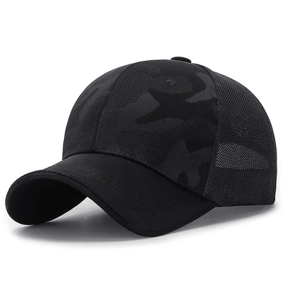 Hohe Qualität Männer Trucker Hut Hersteller Großhandel Camo Tarnung geschwungenen Rand Mesh Cap