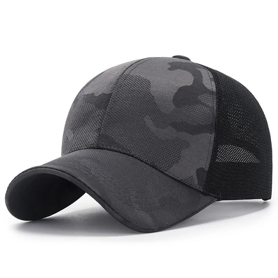 Hohe Qualität Männer Trucker Hut Hersteller Großhandel Camo Tarnung geschwungenen Rand Mesh Cap