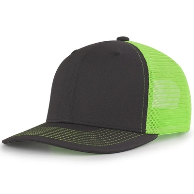 Custom vorgebogenen Mesh Hut Baumwolle Trucker Cap mit Plastik Snapback