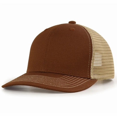 Custom vorgebogenen Mesh Hut Baumwolle Trucker Cap mit Plastik Snapback