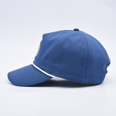 Großhandel Blue Rope Baseball Cap Custom Struktur Broderie Logo 5 Panel Golf Hüte Gorras