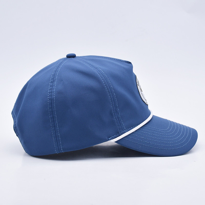 Großhandel Blue Rope Baseball Cap Custom Struktur Broderie Logo 5 Panel Golf Hüte Gorras