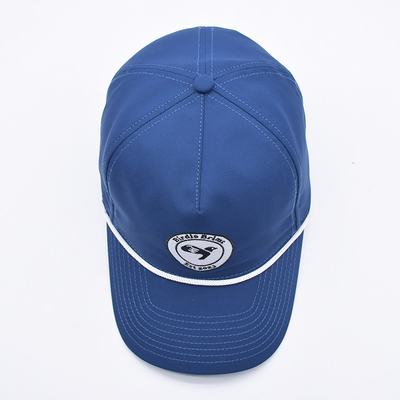 Großhandel Blue Rope Baseball Cap Custom Struktur Broderie Logo 5 Panel Golf Hüte Gorras
