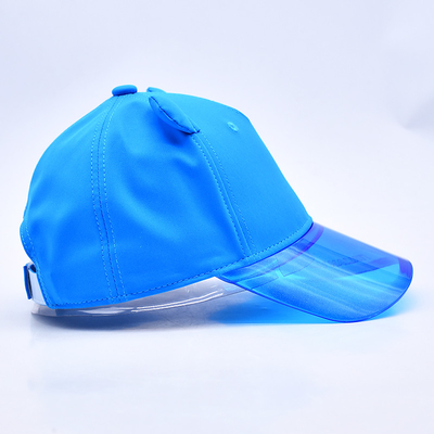 OEM Hut Fabrik Großhandel Hochwertige 5 Panel Kinder Baseballkappe Custom Transparent PVC Kante Kinder Baseball Hüte