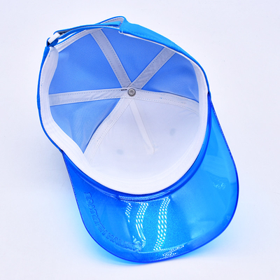 OEM Hut Fabrik Großhandel Hochwertige 5 Panel Kinder Baseballkappe Custom Transparent PVC Kante Kinder Baseball Hüte