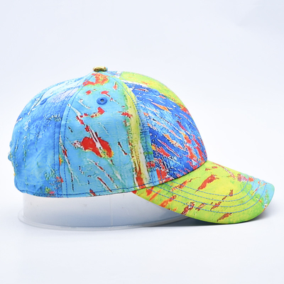 6 Panel Baseballkappe mit Logo-Profil und geschwungenem Visor