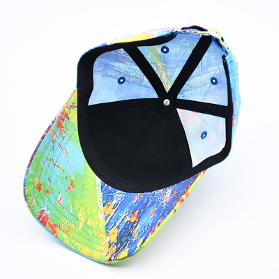 6 Panel Baseballkappe mit Logo-Profil und geschwungenem Visor