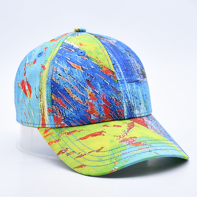 6 Panel Baseballkappe mit Logo-Profil und geschwungenem Visor
