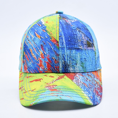 6 Panel Baseballkappe mit Logo-Profil und geschwungenem Visor