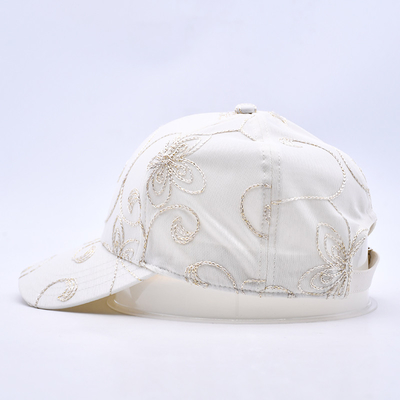 Fashion Hip Hop Kurvenrand Sport weiße Baseballkappen Großhandel Custom Baseball Hut gestickt