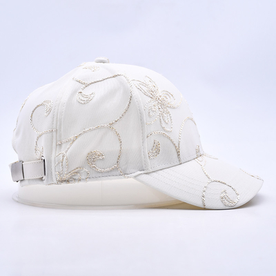 Fashion Hip Hop Kurvenrand Sport weiße Baseballkappen Großhandel Custom Baseball Hut gestickt