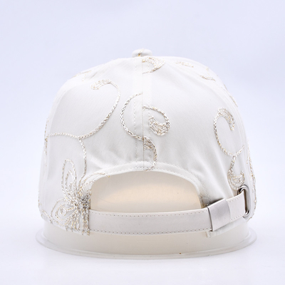 Fashion Hip Hop Kurvenrand Sport weiße Baseballkappen Großhandel Custom Baseball Hut gestickt