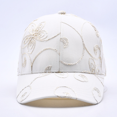 Fashion Hip Hop Kurvenrand Sport weiße Baseballkappen Großhandel Custom Baseball Hut gestickt